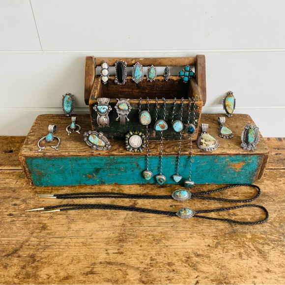 SOLD ♥️ Apache ♥️ Rosella Paxson Sterling Silver & Turquoise Ring - Picture 12 of 14